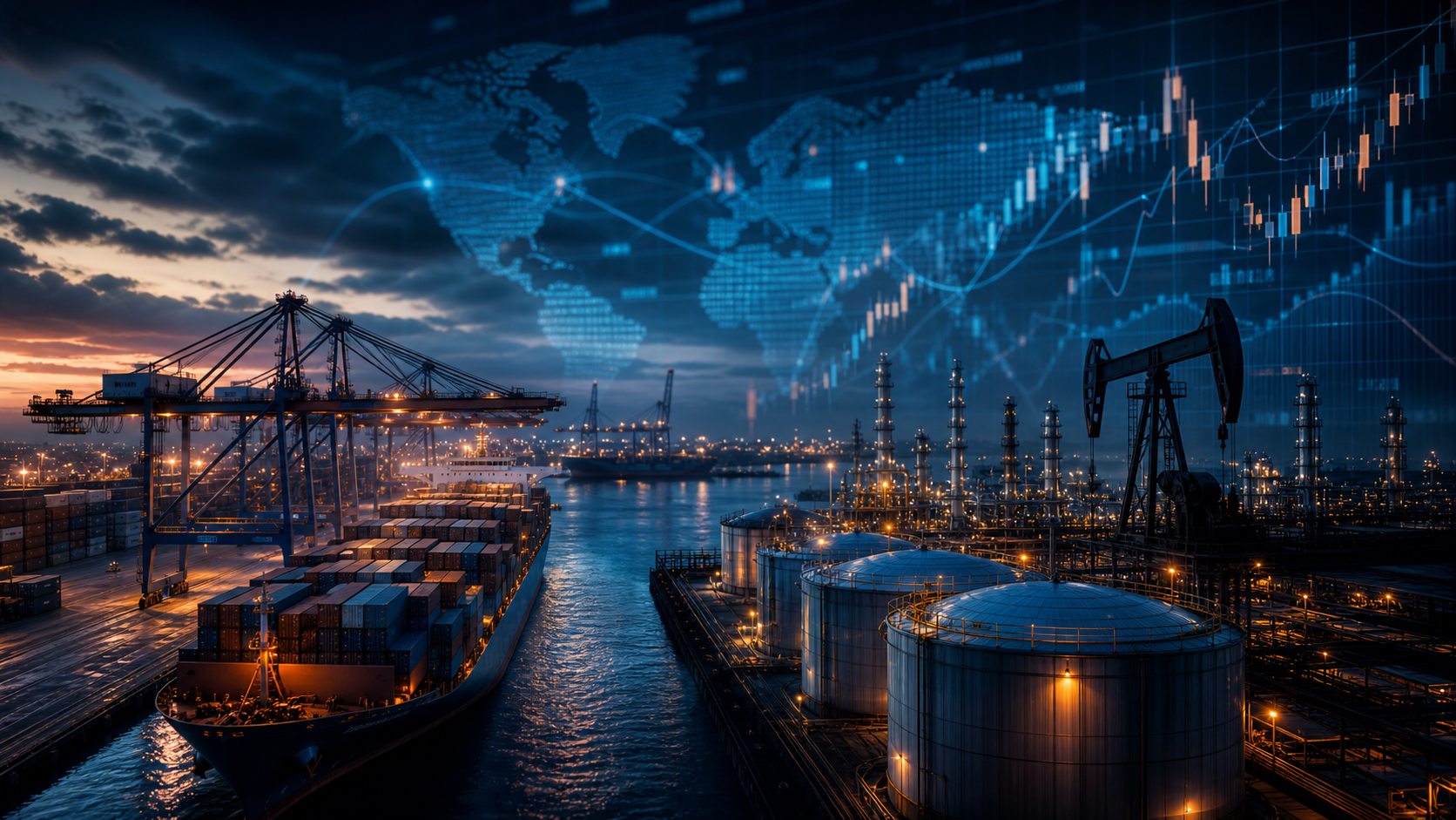 Container shipping and global commodity logistics